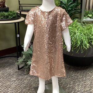 Lucky & Blessed Shimmering Gold Kids Dress